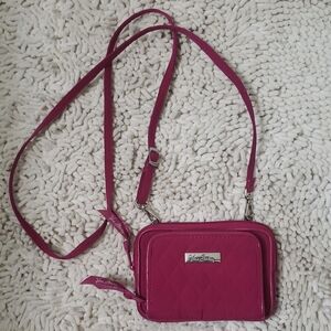Vera Bradley Magenta Wallet Crossbody Bag